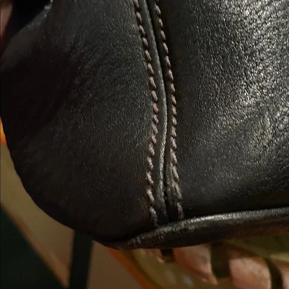 Vintage Coach Sonoma Drawstring Black Pebbled Leather Bucket Shoulder Bag - Picture 7 of 11